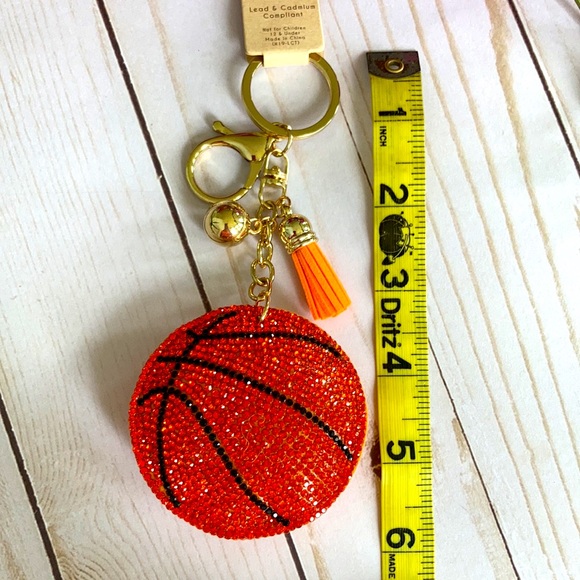 Rhinestone Basketball Keychain/FOB - Picture 3 of 5